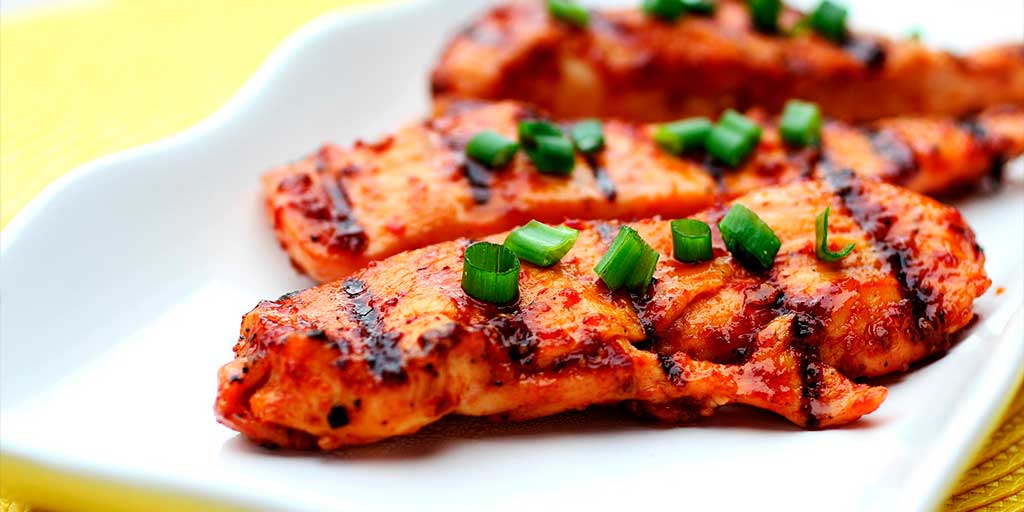 comida saudável frango cebolinha