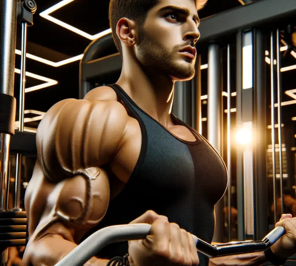 homem treinando musculação hipertrofia muscular
