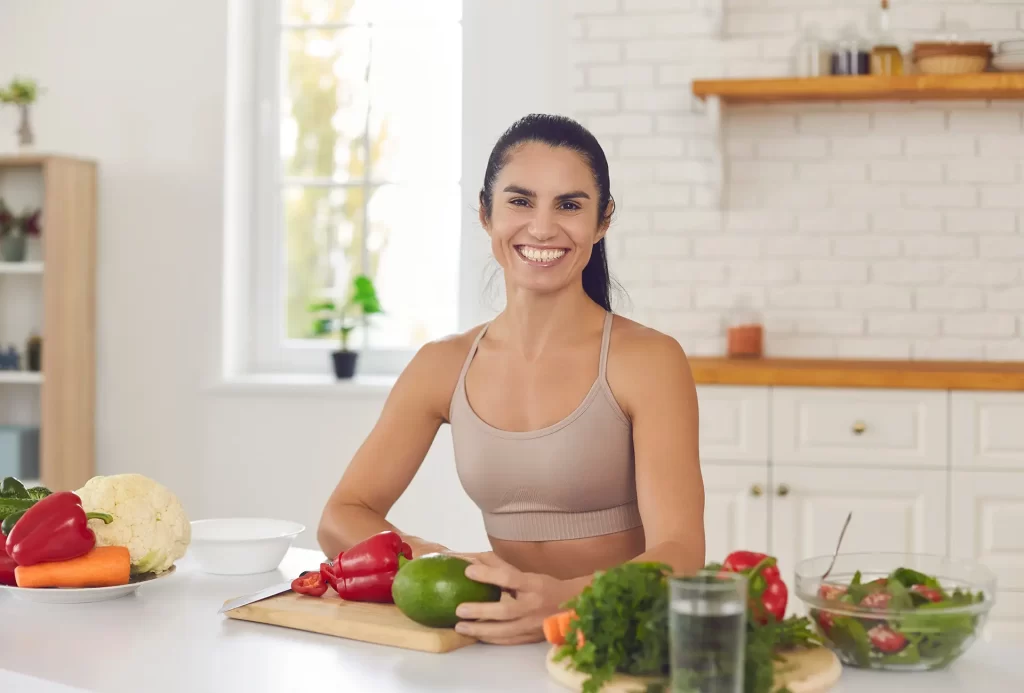 comida saudavel e mulher