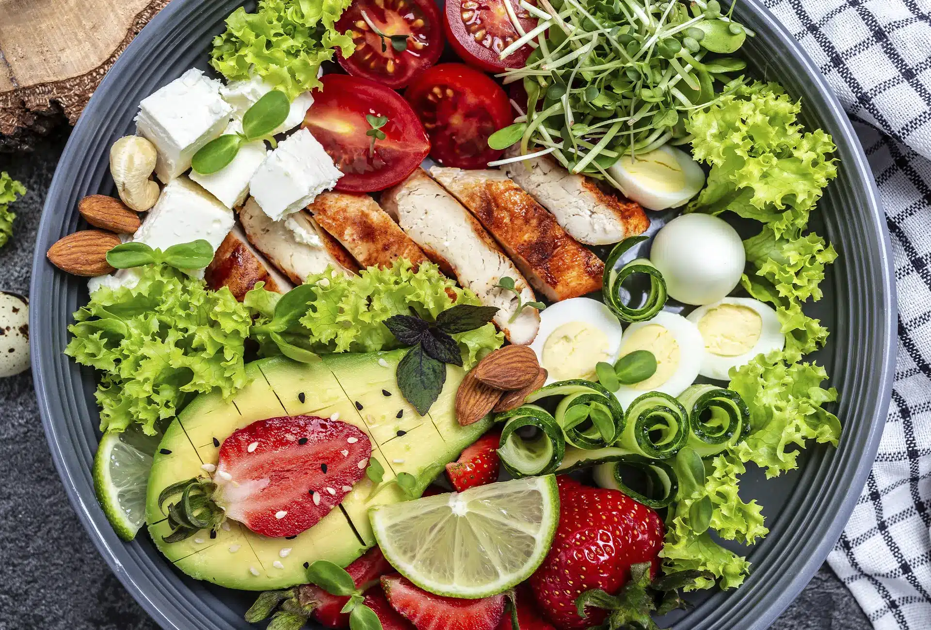 salada jantares leves e proteicos