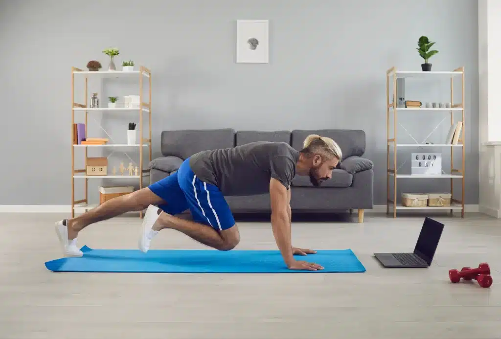abdominal em casa mountain climbers