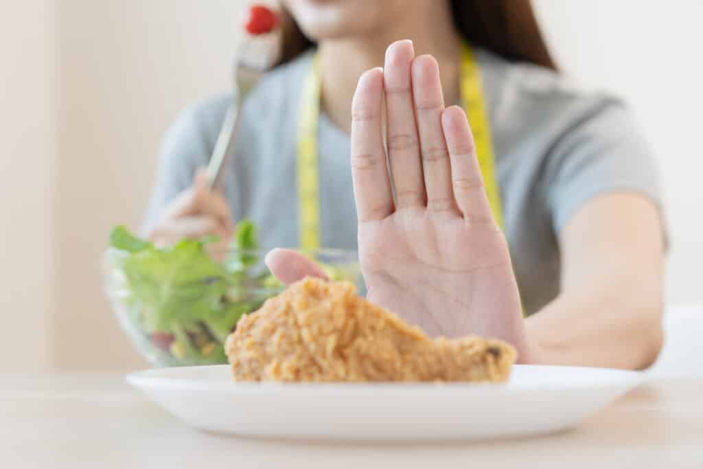 não comer antes do treino