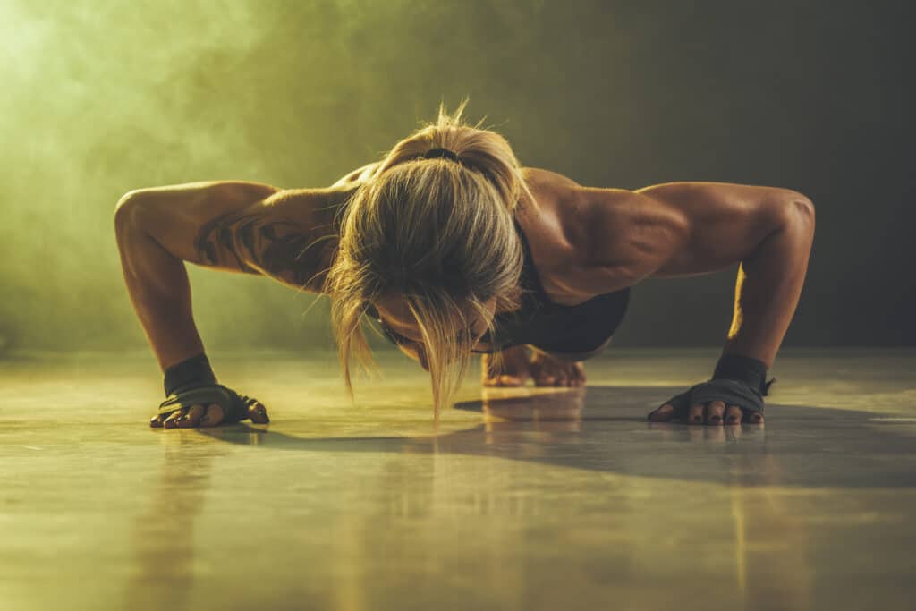 Flexão mulher push up
