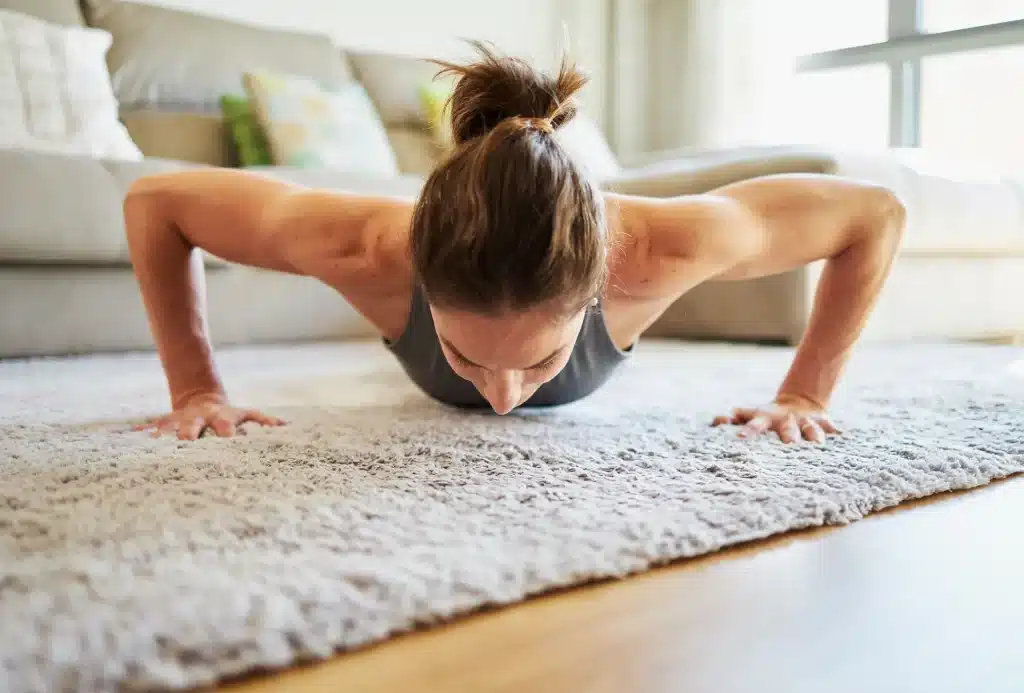 treinar em casa flexão de braços