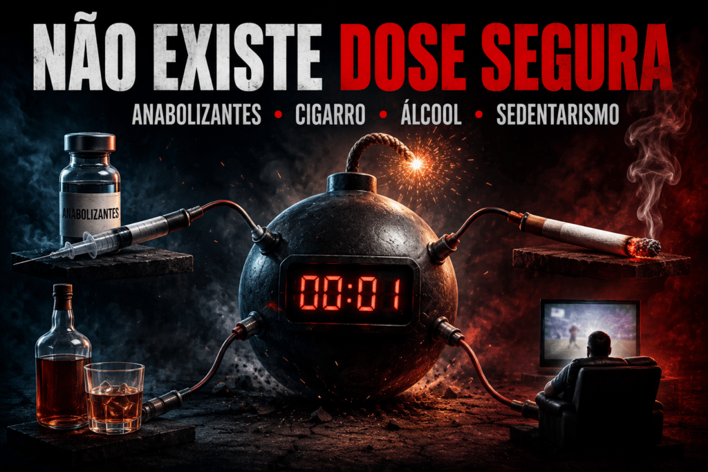 anabolizante álcool sedentarismo cigarro